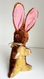 Antique Easter Rabbit. Bunny Plush Toy. Pink Ears. Holiday Decor.