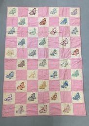 Vintage Butterfly Quilt 39' X 53'