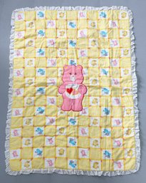 Vintage Care Bears Crib Quilt. 36'x45'