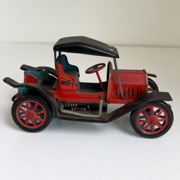 Vintage Tin Toy Car, Red Painted.