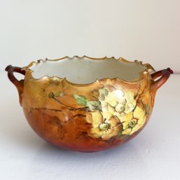 Handpainted Willets Beleek Porcelain Vase. Painted By The Dotemus Studio, Bridgeport CT