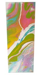 Bright & Colorful Abstract Acrylic Pour Painting. 9'x24'