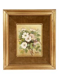 Framed Floral Painting. Signed. 14.50' Wide X 16.50' Tall