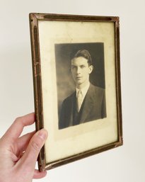 Framed Vintage Portrait Of A Man In A Suit & Tie. Photo Print.
