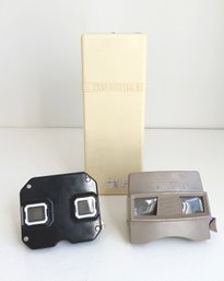 Vintage View-Master Stereoscope Viewers And Large Collection Of Slides. View Images, Circular Reels.