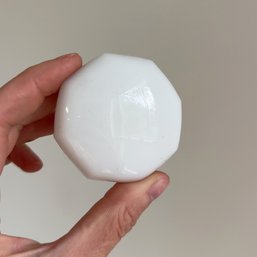 Set Of Nine Antique Octagonal Milk Glass/opalescent Doorknobs