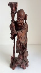 Chinese Carved Rosewood Figure.