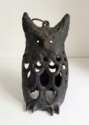 Cast Iron Owl Lantern. Home Decor. Bird Design. Spooky Season. Halloween Decorating.