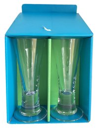 Two (2) Vintage Boda Beer Glasses In Original Box