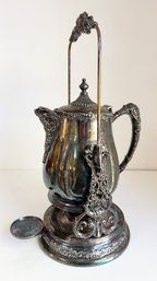 Antique Victorian Silver-plated Tilting Ice Water Pitcher