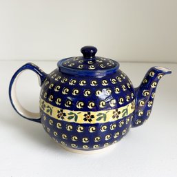 Polish Made Decorated Ceramic Tea Pot.