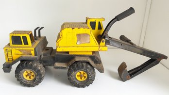 VIntage Tonka Turbo Diesel Toy Crane/backhoe Truck. Child's TOY. Yellow Paint.