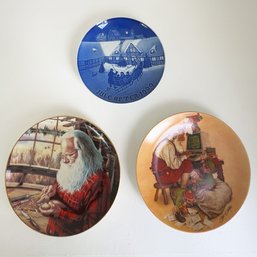 Three (3) Decorative Christmas/winter Collector Plates.