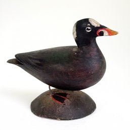A.E. Crowell Surf Scoter Small (3.25' Long) Decoy Bird. Hand Carved And Painted. 'sea Duck'. E Harwich Mass