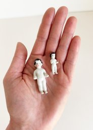 Two (2) SMALL Antique German Frozen Charlotte Dolls