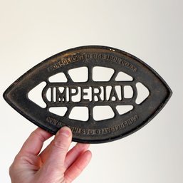 Vintage Imperial Cast Iron Flat Iron Trivet. (8 Inches Long)