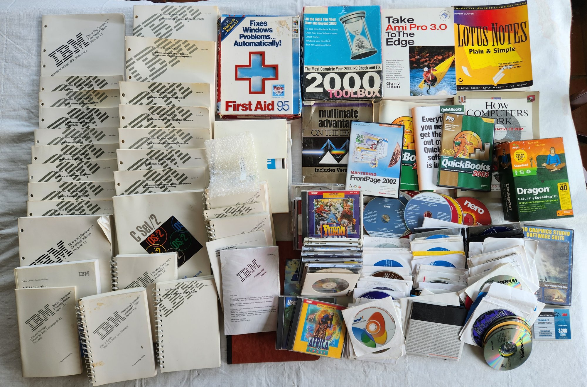Vintage IBM Manuals, PC CD-rom & Floppy Disk Software - Large Lot ...