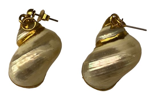 Pair Of Vintage Seashell Earrings