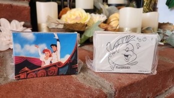 1991 Pro Set Disney The Little Mermaid Trading Card Lot With Ariel And Flounder Stand-Up Activities