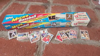 1992 Topps Micro Baseball Set With Gold Picture Trading Cards