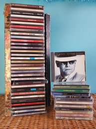 Lot Of 40 Pop, Rock And Classical CDs Featuring Blondie, Phil Collins And Holiday Hits With Decorative Box