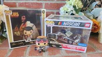 Funko Pop Lot Dale Earnhardt 100 Walmart Exclusive Elvis Pure Gold Album 10 And Axl Rose 50 Vinyl Figure
