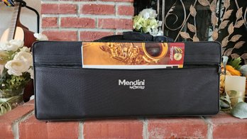 Mendini By Cecilio MAS-BL Alto Saxophone Metallic Blue And Gold Student Model With Original Hard Case