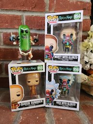 Rick And Morty Funko Pop Lot Rick & Morty With Glorzo Queen Summer 954 955 956 And Pickle Rick #333