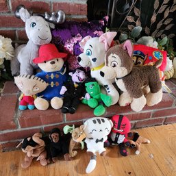 Huge Character Plush Lot Featuring Paddington Bear Yogi Bear PAW Patrol Stewie Griffin And Hulk Collection
