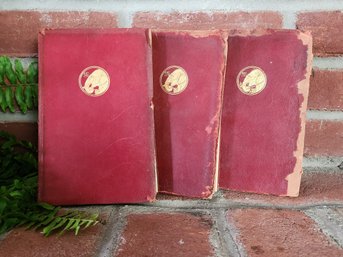 Rudyard Kipling 1908 Antique Books Doubleday Page & Co Red Swastika Elephant Medallion Lot Of 3