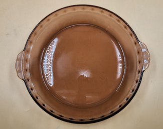 Vintage Pyrex Amethyst Glass 9.5 Inch Fluted Pie Plate USA Corning Microwave Oven Safe Baking Dish 229