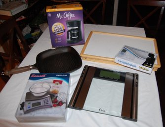Coffee Machine, Kitchen Scale, Bed Tray, Massager, Weight Scale, Frying Pan - Mixed Lot