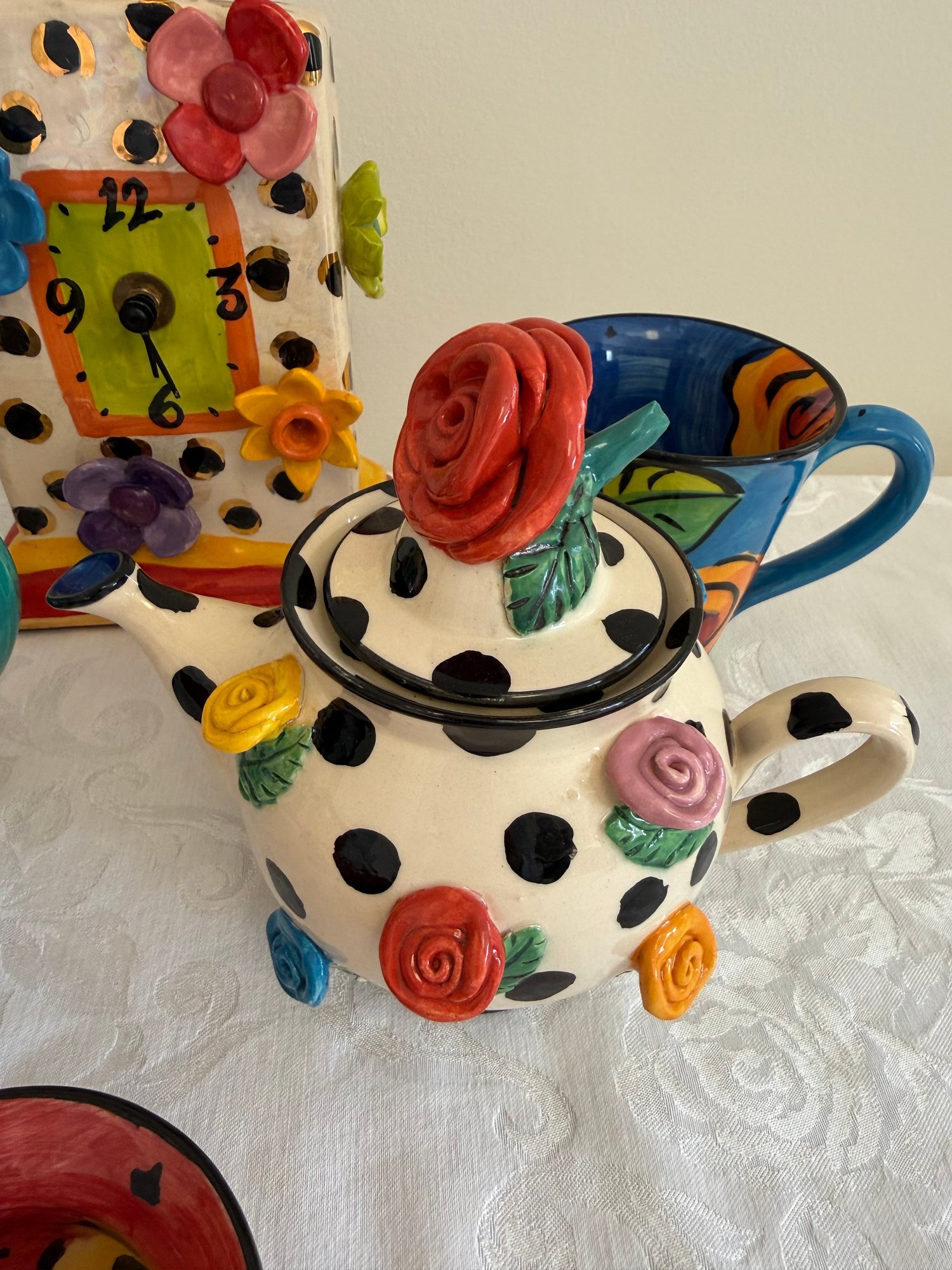 Mary Rose Young Hand Painted Ceramics Including Clock #2782 ...
