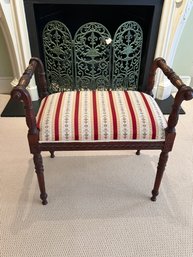 Beautiful Vintage Carved Wood Bench