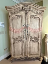 French Provincial-style Armoire With Hand Painted Finish