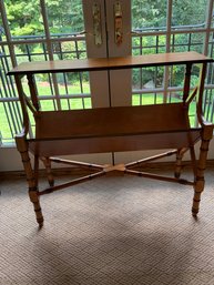Beautiful Vintage Wooden Library Book Through