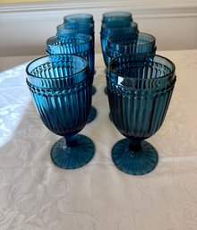 Mikasa Italian Countryside Blue Iced Tea Glasses