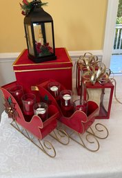 Holiday Lantern, Sleds And More Pretty Holiday Decor