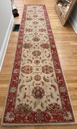Beautiful Nourison Ivory And Red 2.6 X 12' Runner (2 Of 2)