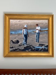Gorgeous Painting - Couple On Rocky Beach Artwork