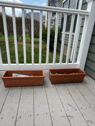 Two Pretty Terracotta Planters