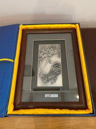 Framed Pewter Art Plaque Labeled The Stones-arts Of Silver