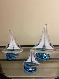 Hand-blown Glass Sailboat Sculptures By Anchorbend Glassworks