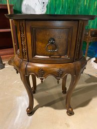 Butler Furniture Drum Side Table Styled With Classic French Provincial Or Louis XV Elements