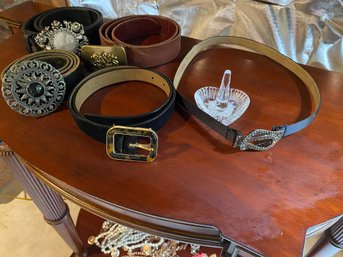 Collection Of Fabulous Leather Belts With Embellished Buckles