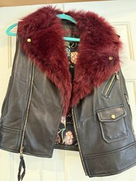 Awesome Robert Graham Sloane Zip Leather Vest