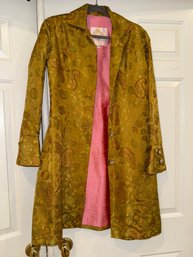 Custom Kellie Burke Jacket In Stunning Gold Paisley Fabric
