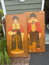 Fabulous Vintage Signed Folk Art Edith Caywood