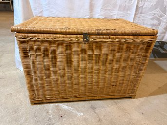 Handwoven Wicker Storage Trunk