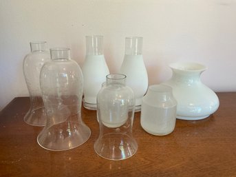Beautiful Collectible Vintage Glass Hurricanes And Jars